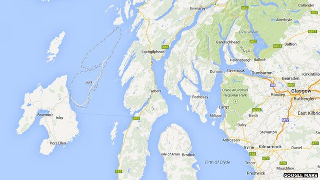 Missing Jura on Google Maps
