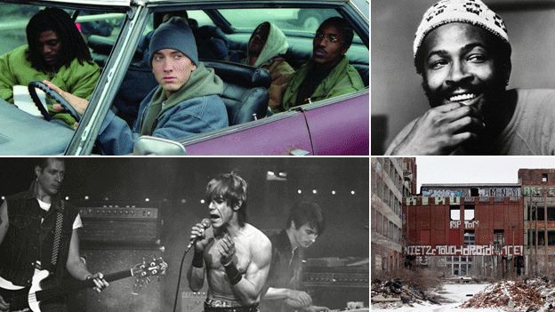 Eminem, Marvin Gaye, Iggy Pop, Packard Factory in Detroit