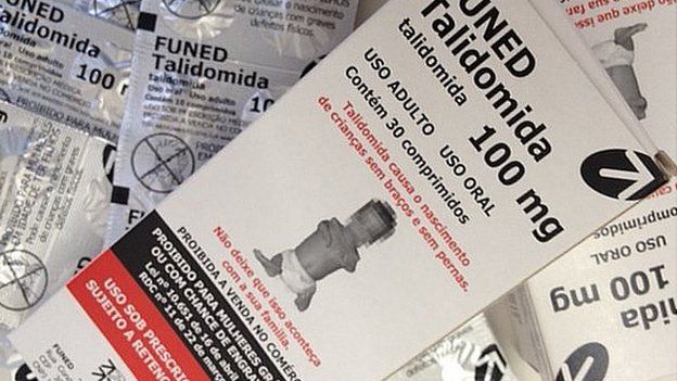 Packets of Thalimode drugs manufactured in Brazil