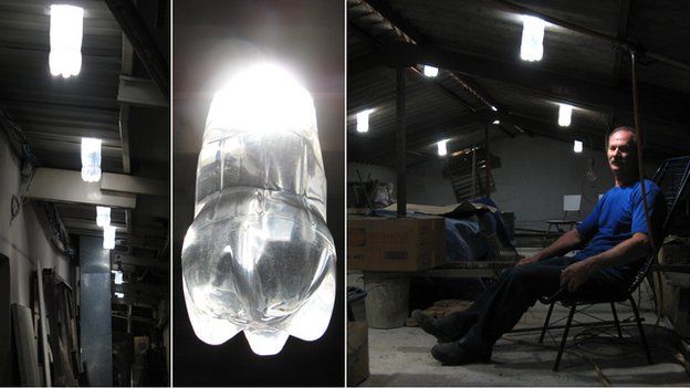 Alfredo Moser: Bottle light inventor proud to be poor - BBC News