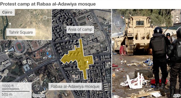 Map of Rabaa camp