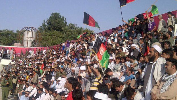 Afghan fans at the AFF stadium