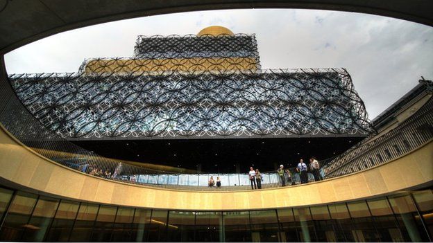 View of Library of Birmingham from the amphitheatre