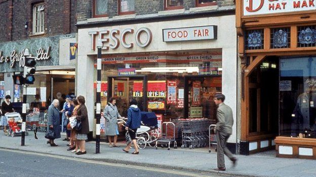 A Tesco store pictured in the 1960s/70s