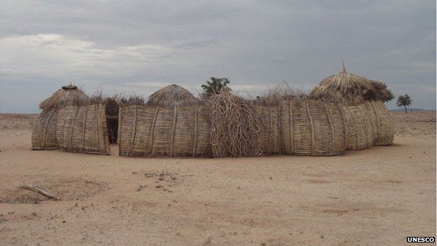 A typical Turkana homestead, Kenya
