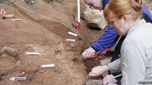 Archaeological dig at La Cotte de St Brelade, Jersey