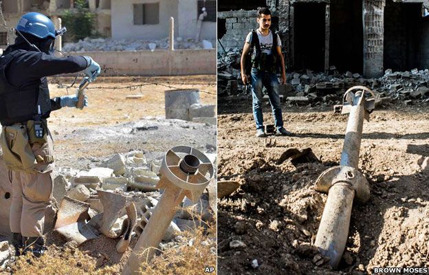 Suspected chemical weapons found in Syria