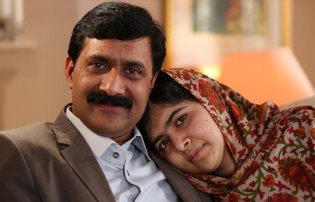 Malala and her father Ziauddin Yousafzai