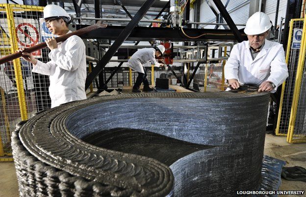 Additive manufacturing a curved building component