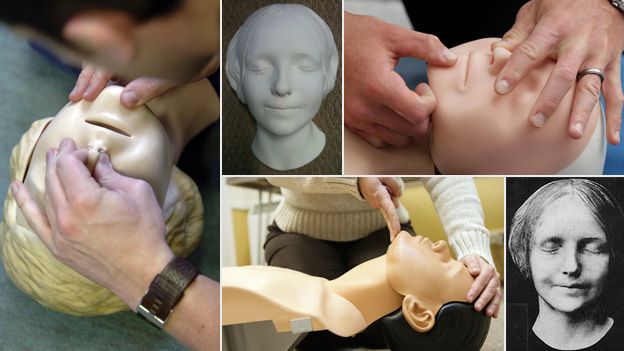First aid dummy and the death mask