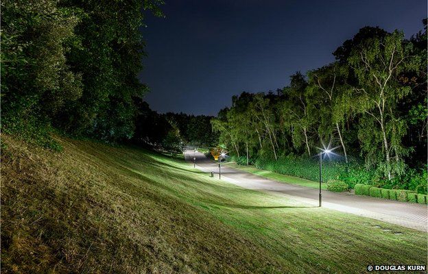 Home Banking - JTI, Brooklands Race Track at night.