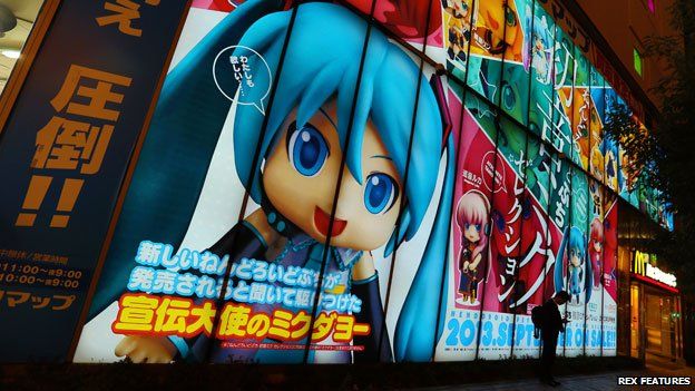 Manga and anime cartoons in Akihabara
