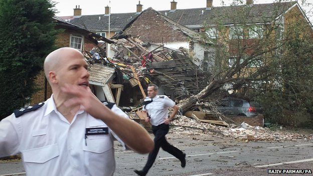 Police at scene of suspected gas explosion in Hounslow, west London