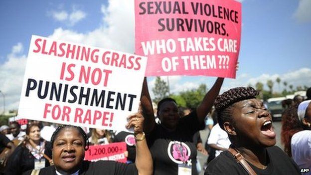 Anti-rape protesters in Nairobi (31 October 2013)