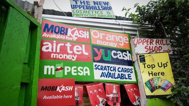 Mobile money kiosk in Nairobi