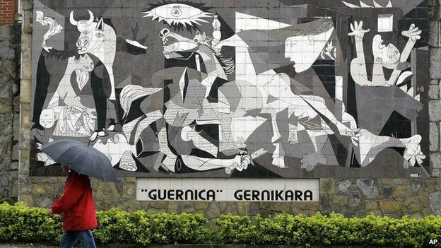Replica of Picasso's Guernica in the town of the same name (file pic 2007)