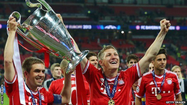 Bayern Munich winning the Champions League in 2013