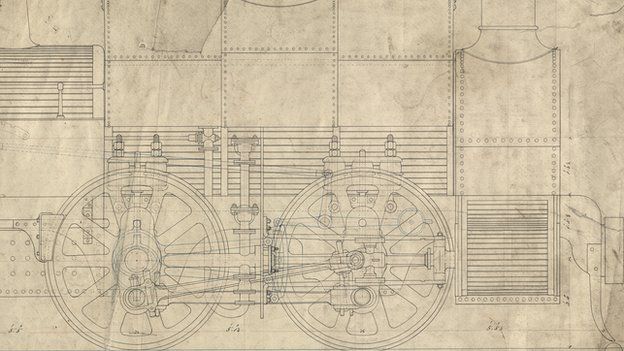 A design for a locomotive for Nantyglo Ironworks, Monmouthshire, 1854