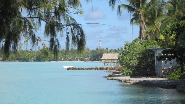 The stereotypical image of Kiribati is of classic pacific atolls, palm trees and coral reefs