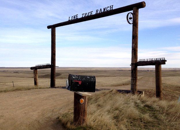 Lone Tree Ranch entrance in the Great Plains