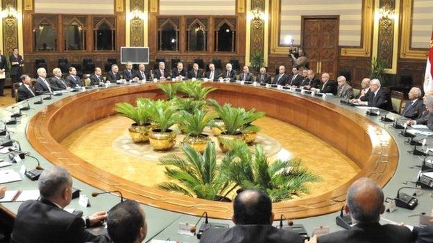 Egyptian interim government meets in Cairo (13 August 2013)