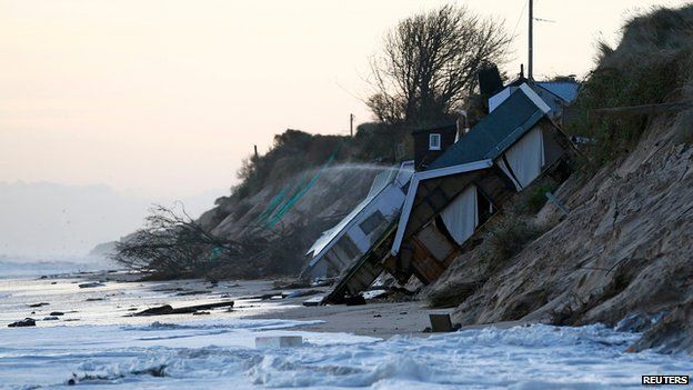 Collapsed house at Hemsby, Norfolk