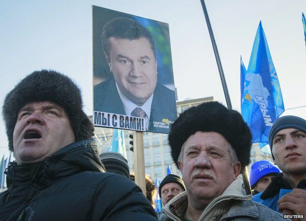 Pro-Yanukovych demonstration in Kiev, 15 Dec 13