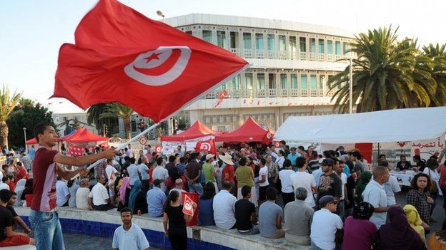 Anti-government protest in Tunis (11 August 2013)