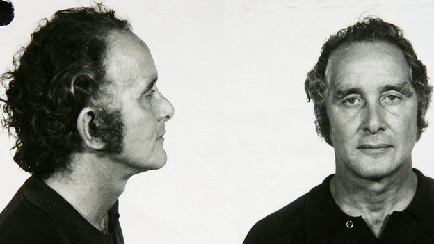 Police "mug shots" of Ronnie Biggs taken after his arrest in Rio in 1974