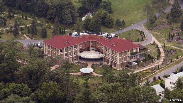 An aerial view of the Golden Generation Worship and Retreat Center in rural Saylorsburg, Pennsylvania, July 2013