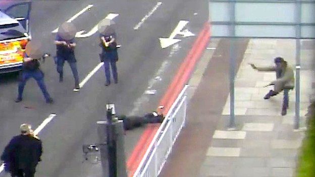 CCTV footage of the aftermath of the Lee Rigby murder