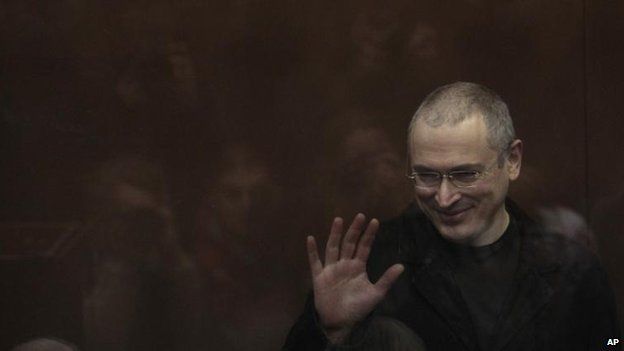 Mikhail Khodorkovsky in court in Moscow, 5 April 2010