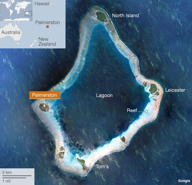 Map of Palmerston atoll