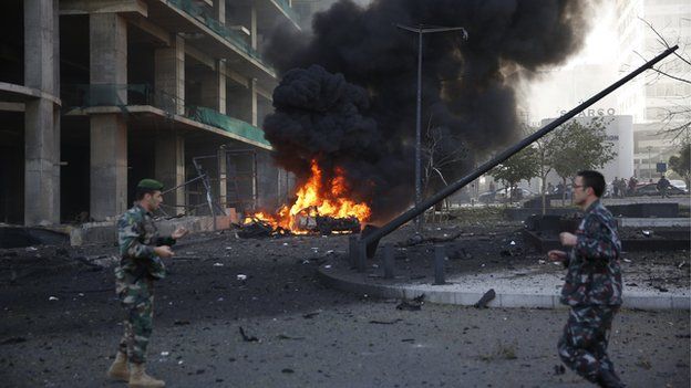 Scene after Beirut blast, 27 Dec 13