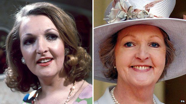 Penelope Keith as Margot in The Good Life (left) and pictured in 2007