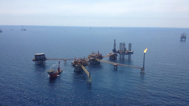 Oil rigs in the Gulf of Mexico