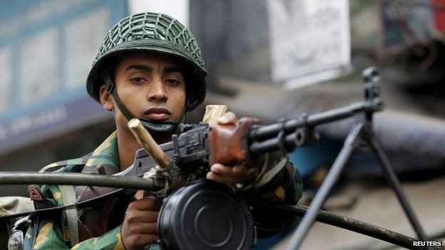 Soldier in Dhaka, 5 Jan