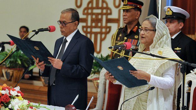 Sheikh Hasina at swearing-in
