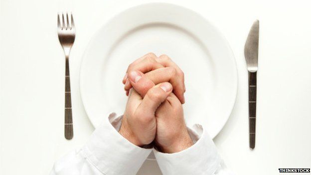 Praying over an empty plate