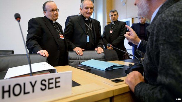 Vatican envoys before the Geneva hearing - 16 January