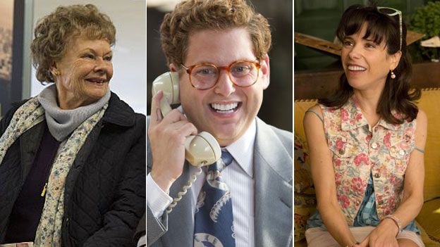 Dame Judi Dench in Philomena, Jonah Hill in The Wolf of Wall Street and Sally Hawkins in Blue Jasmine