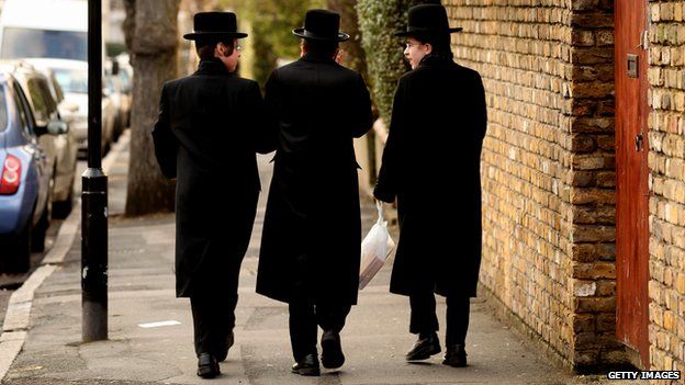 Jewish boys walking