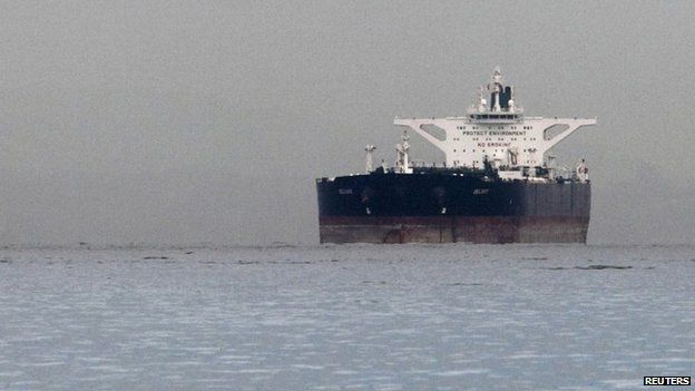 Iranian oil tanker off Singapore (March 2012)