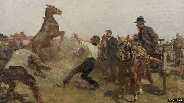 The Fair (detail) by Alfred Munnings