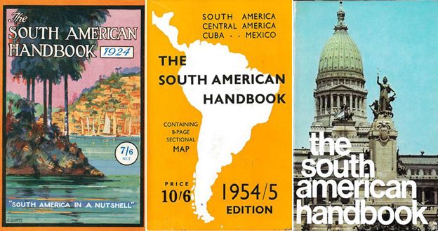 Dustcovers for the South American Handbook. Courtesy of Footprint Travel Guides