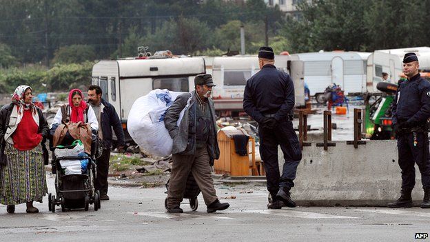 Camp eviction in northern France, September 2013