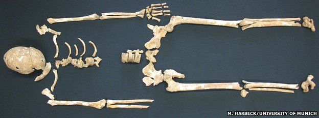 The skeletal remains of plague victims found in Germany