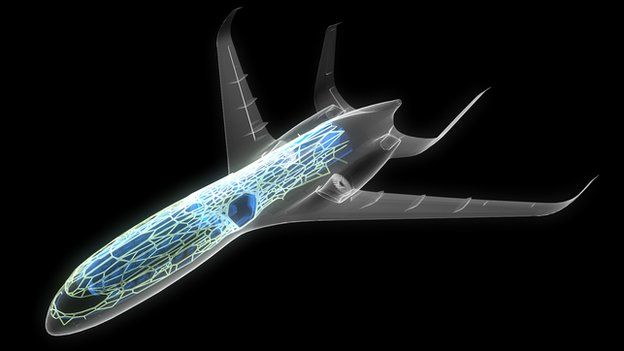 An X-ray view of the Airbus 2050 concept airliner