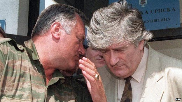 Ratko Mladic and Radovan Karadzic in Pale, 1993