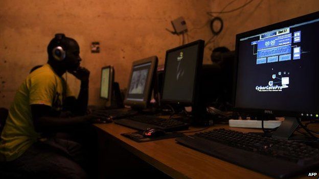 A cyber cafe in Kenya - 2012